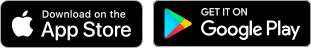 App Store, Google Play Store icons